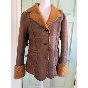 Foreight Italy Women’s Penny Lane Shearling Leather Jacket – Vintage 1970s